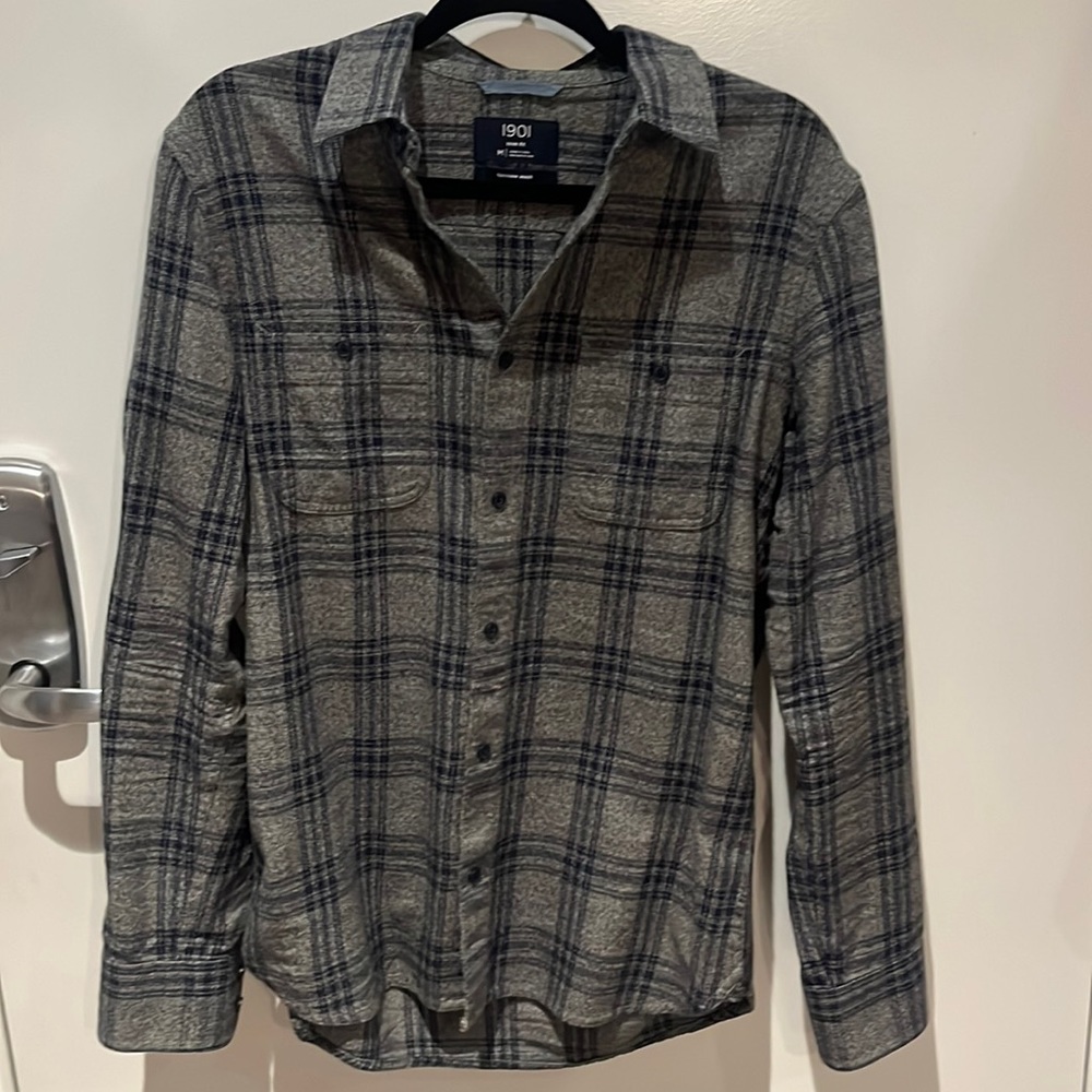 1901 Nordstrom Brand Gray & Blue Button Down